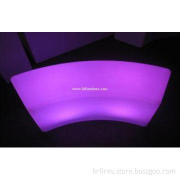 Lightweight LED curved benches LED Lighting Furniture with
